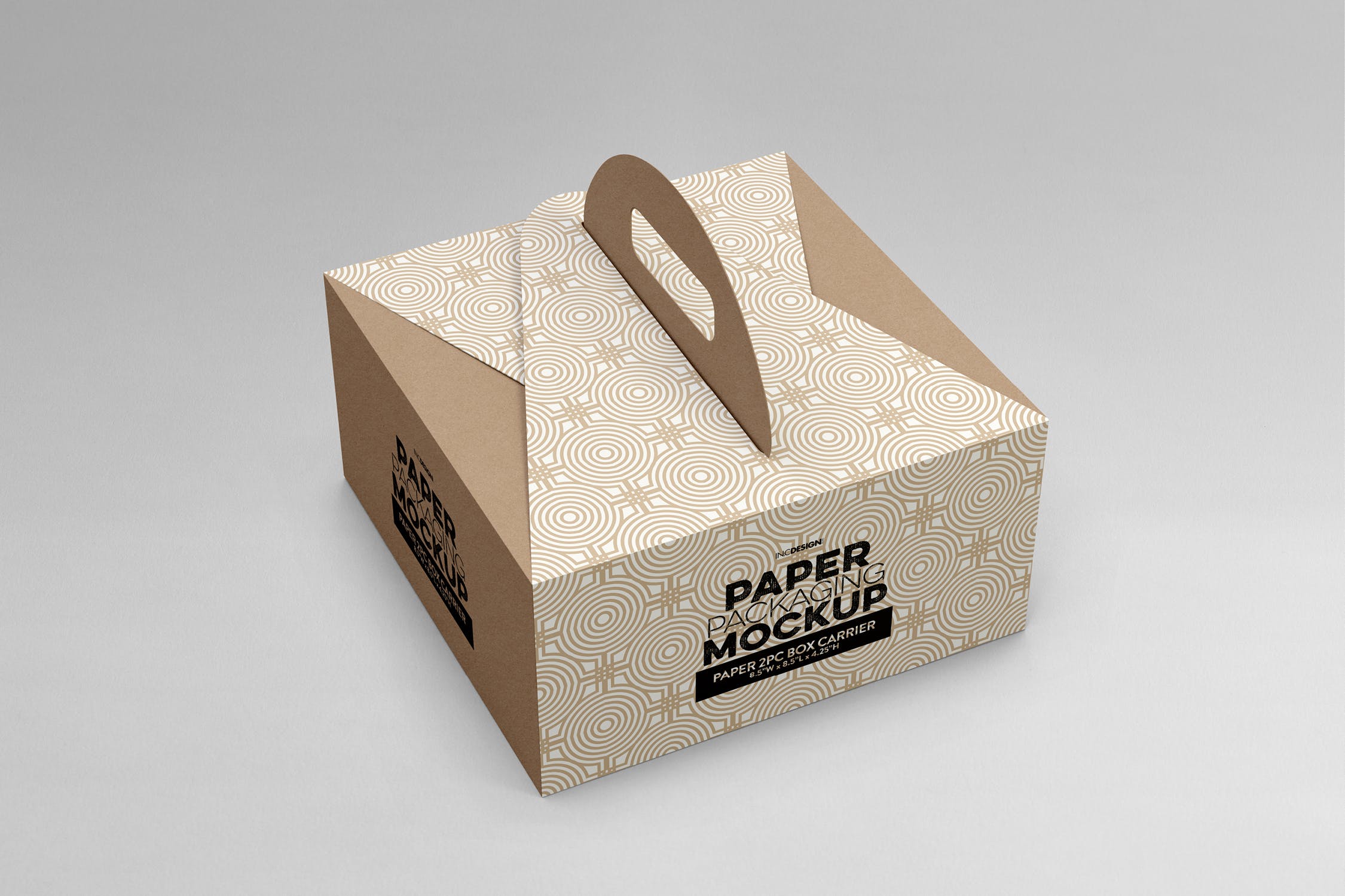 2件装纸盒包装设计样机模板 2pc PaperBox Carrier PackagingMockup插图(3)