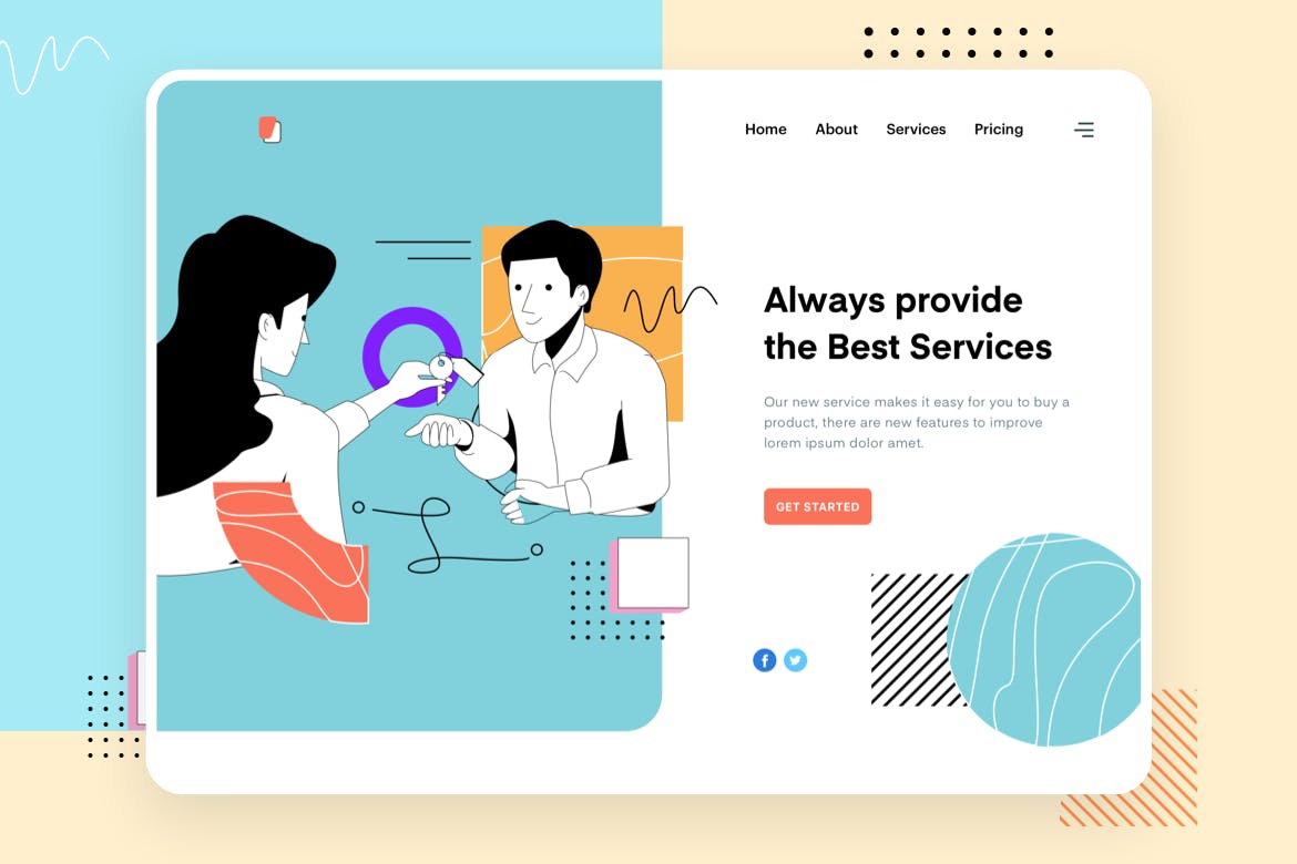 电子商务主题网站设计矢量插画设计素材 Liner – Buy Product插图(1)