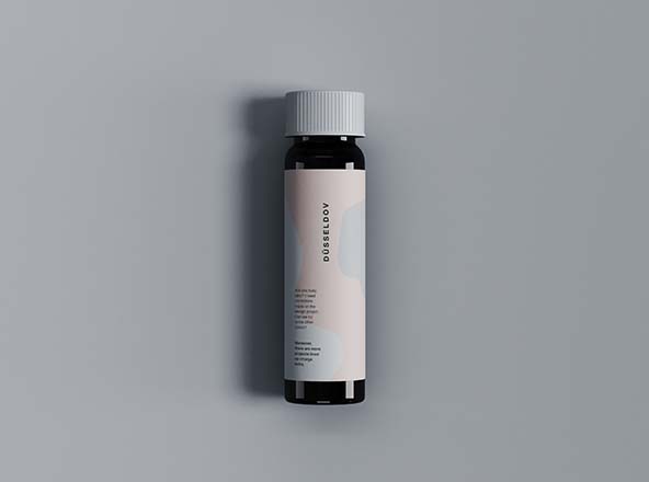 药物化妆品滴管瓶外观设计图素材库精选模板 Mini Dropper Mockup