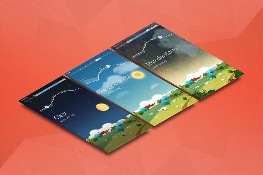 APP应用交互界面设计效果图样机 App Mock up – Isometric Scenes插图(3)