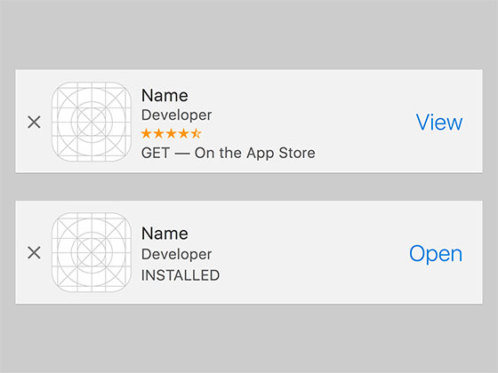 iOS 9 Smart App Banners素材之家精选sketch素材
