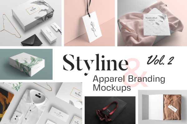 Styline系列时尚服饰品牌VI设计素材库精选套装v2 Styline – Fashion and Apparel Mockups vol 2