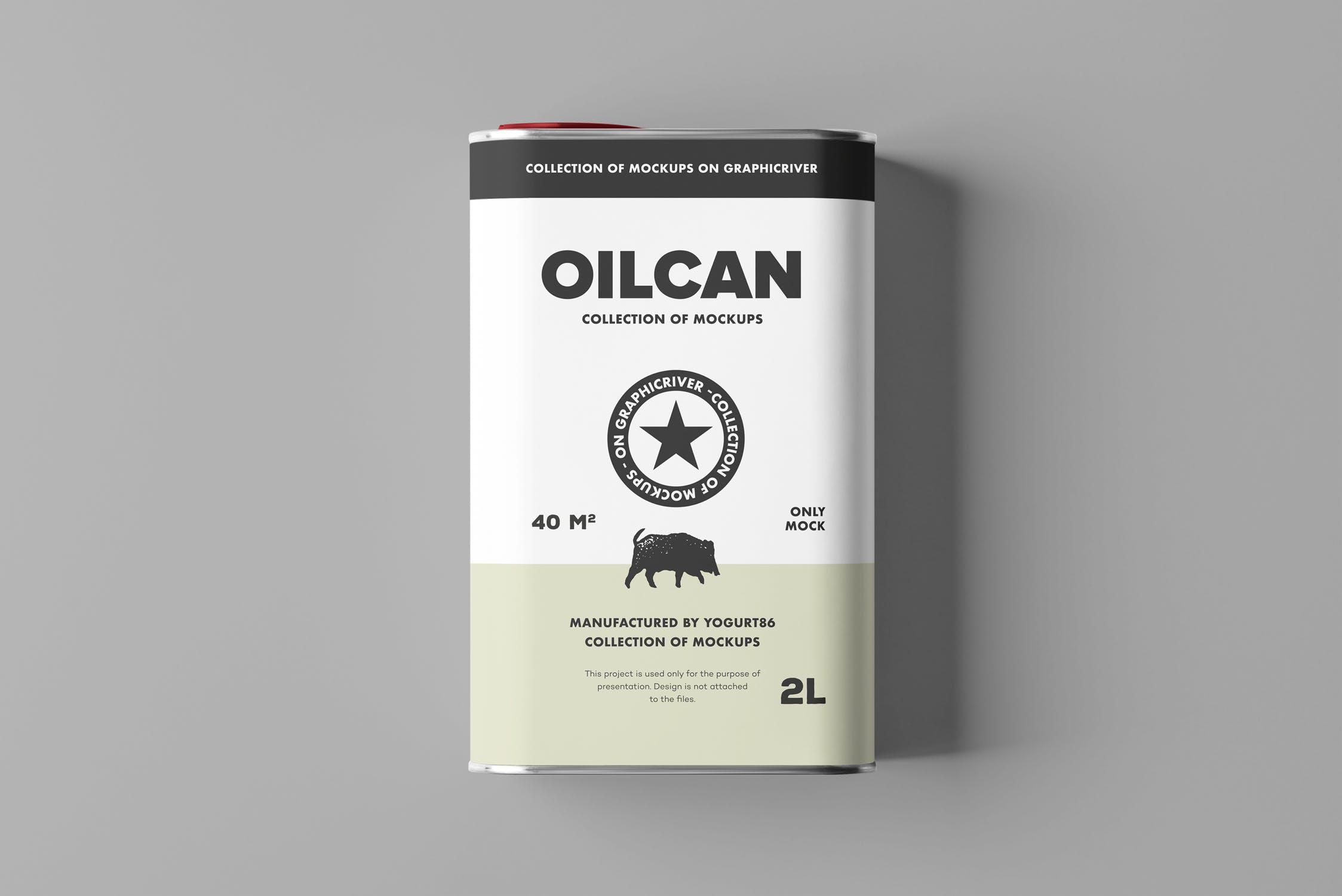 方形油罐外观设计图素材库精选模板 Oil Can Mock-up插图(1)