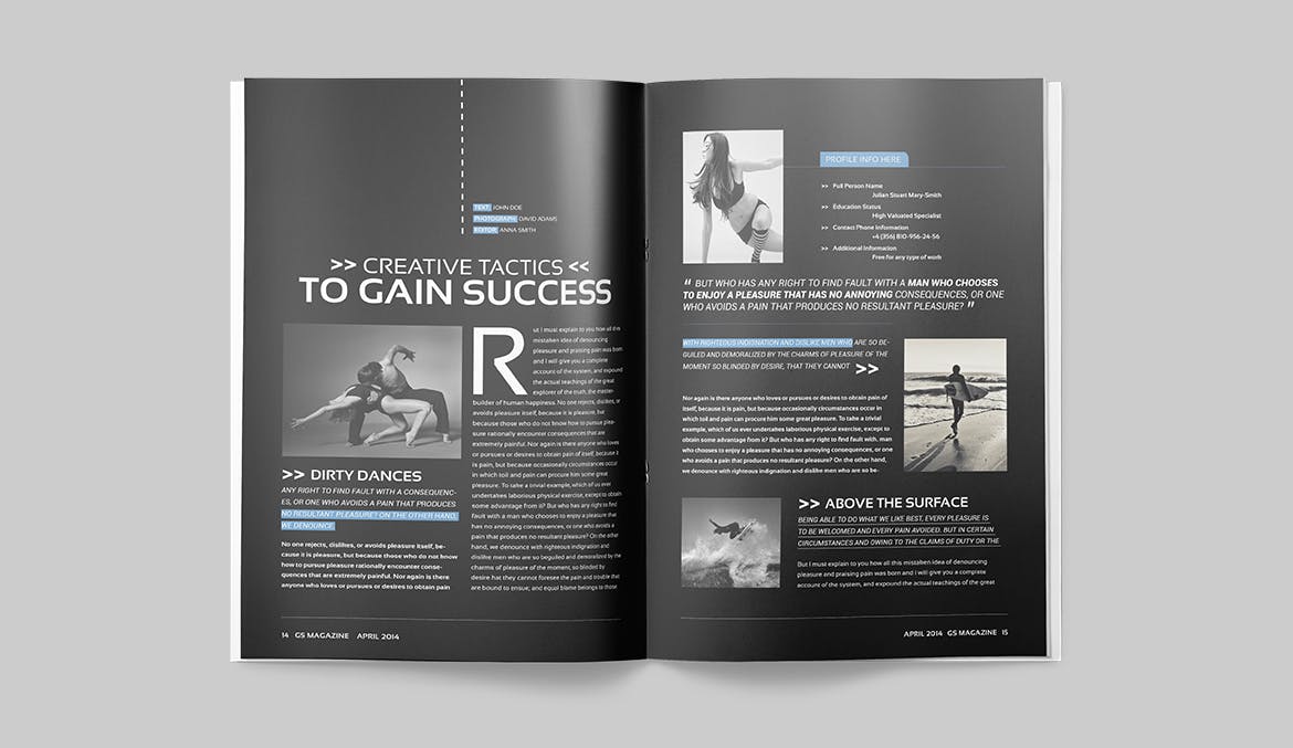 极限运动/体育赛事杂志设计模板 Magazine Template插图(7)