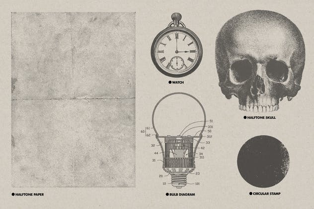 30个复古怀旧风格纹理素材包 Vintage Textures Pack插图(1)