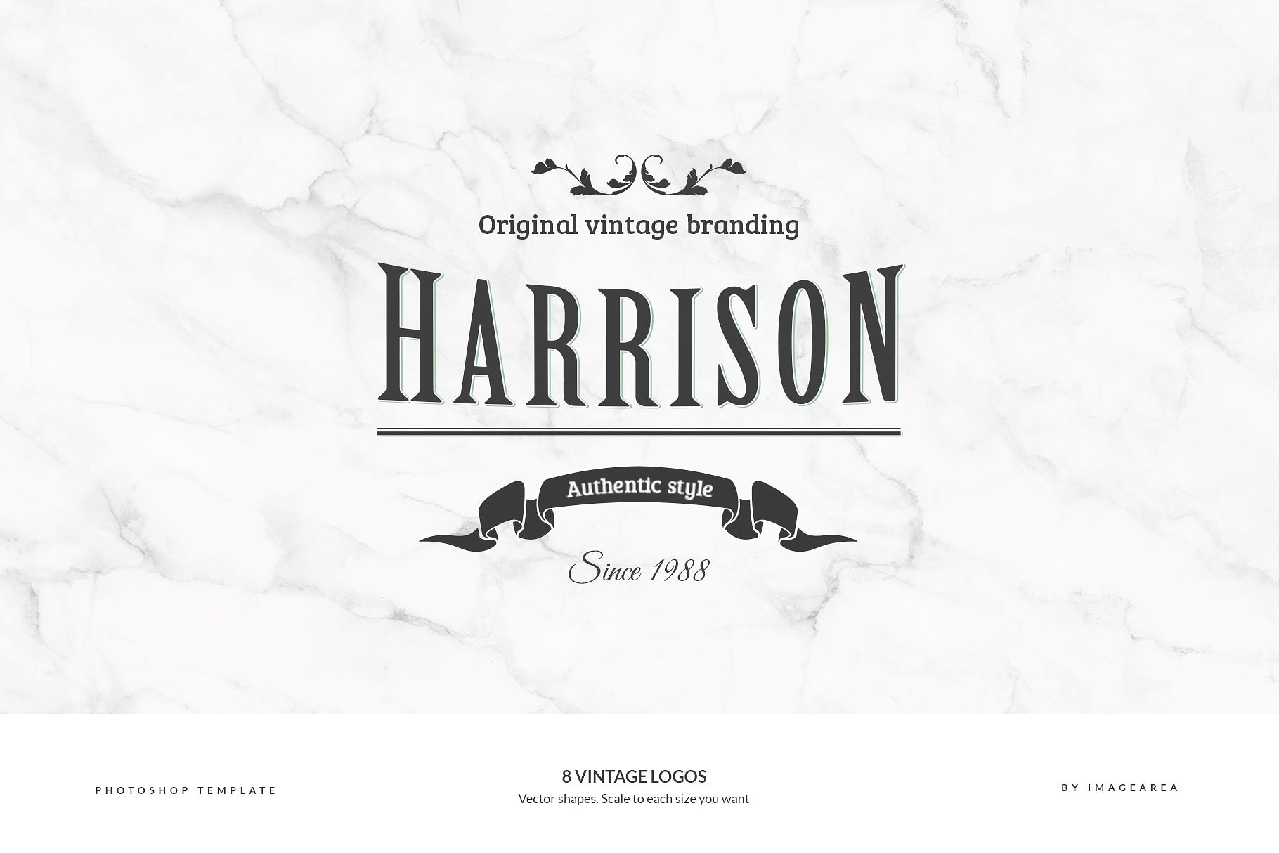 8款复古设计风格品牌Logo商标设计模板 8 Vintage Logos插图(3)