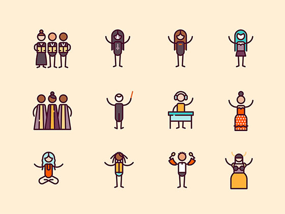 50 枚音乐流派图标素材之家精选sketch素材