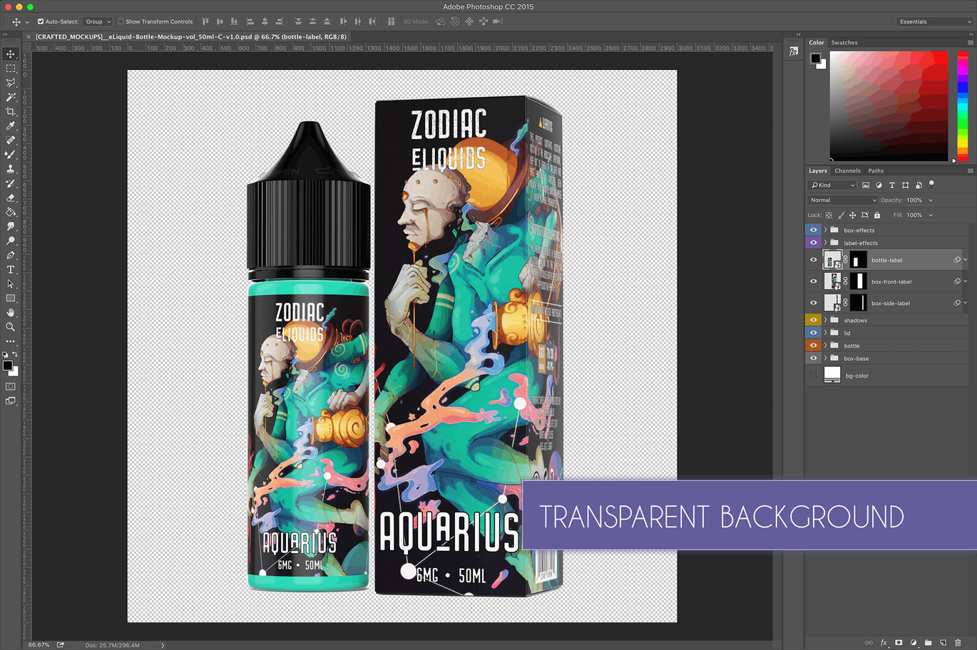 电子烟油瓶&包装盒外观设计样机模板[50ml规格] eLiquid Bottle Mockup v. 50ml-C插图(5)