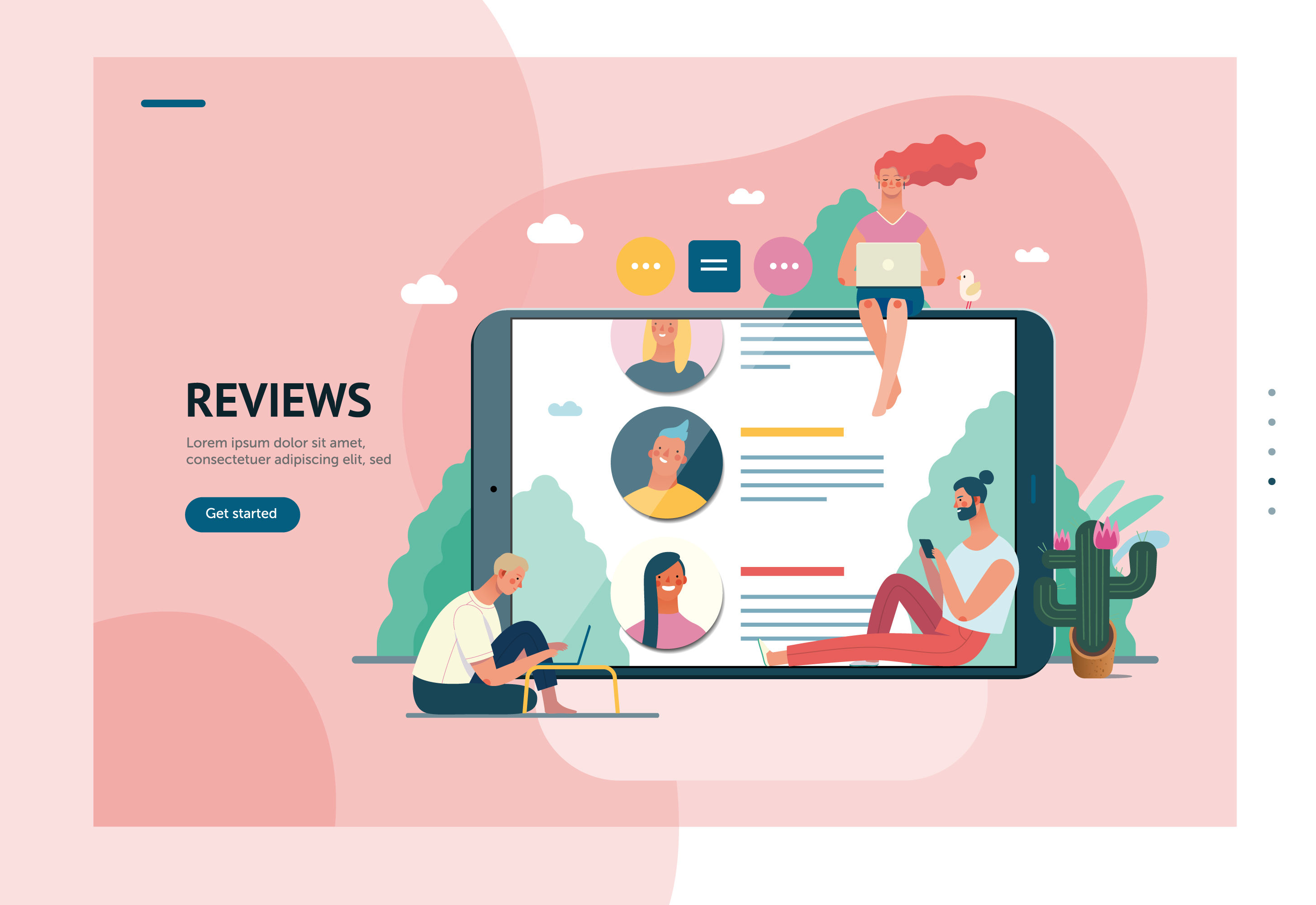 互联网多种商业业务概念扁平化插画下载[Ai]插图(32)