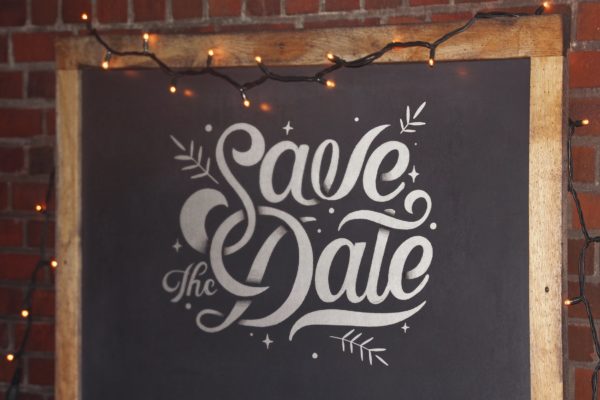 店铺黑板告示牌效果图样机模板 Black Slate Mockup