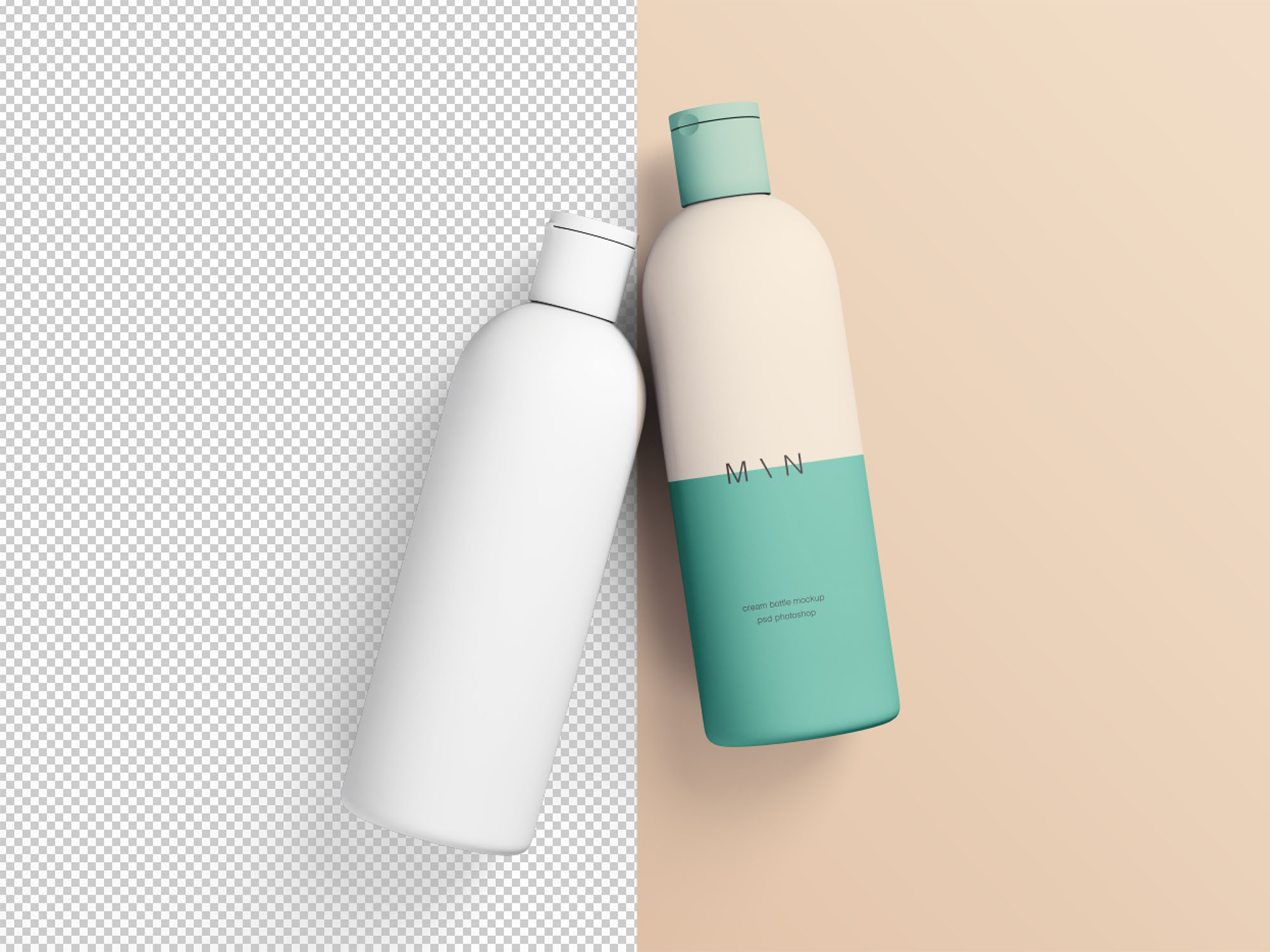 化妆品瓶子包装设计图样机 Cosmetic Bottles Mockup插图(1)
