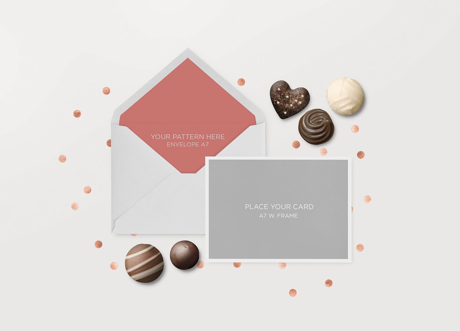 邀请函贺卡邀请卡设计预览样机模板 Invitation Greeting Cards Love Holidays Mock-Up插图(4)