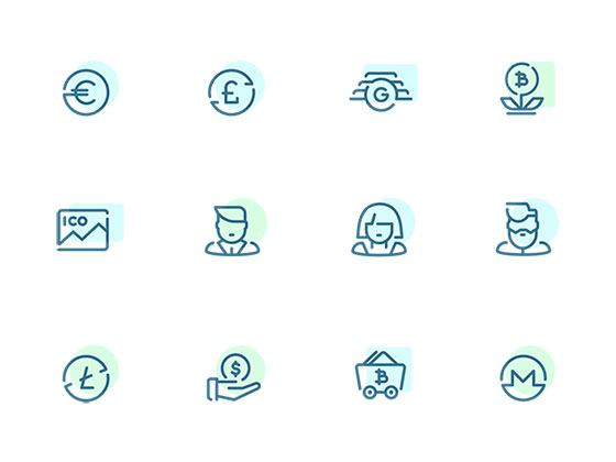 48 枚金融科技元素图标素材之家精选sketch素材