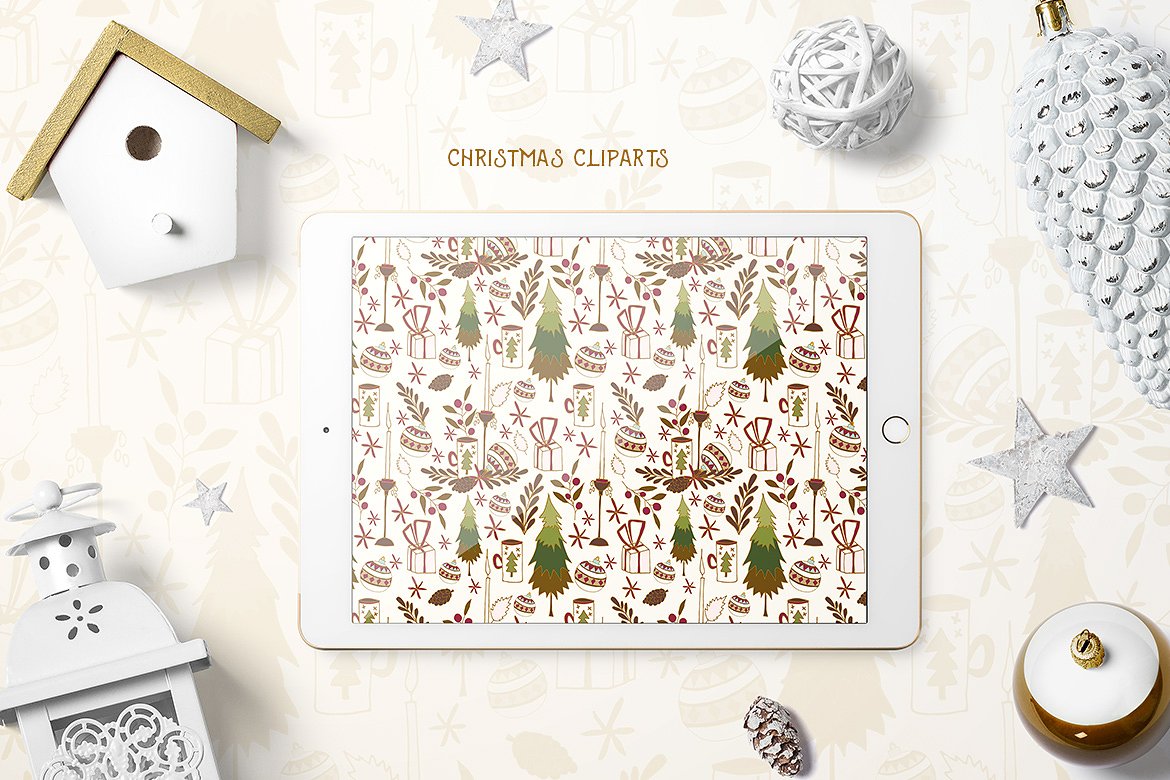 圣诞节剪贴画矢量素材合辑下载[jpg,png,eps]插图(1)