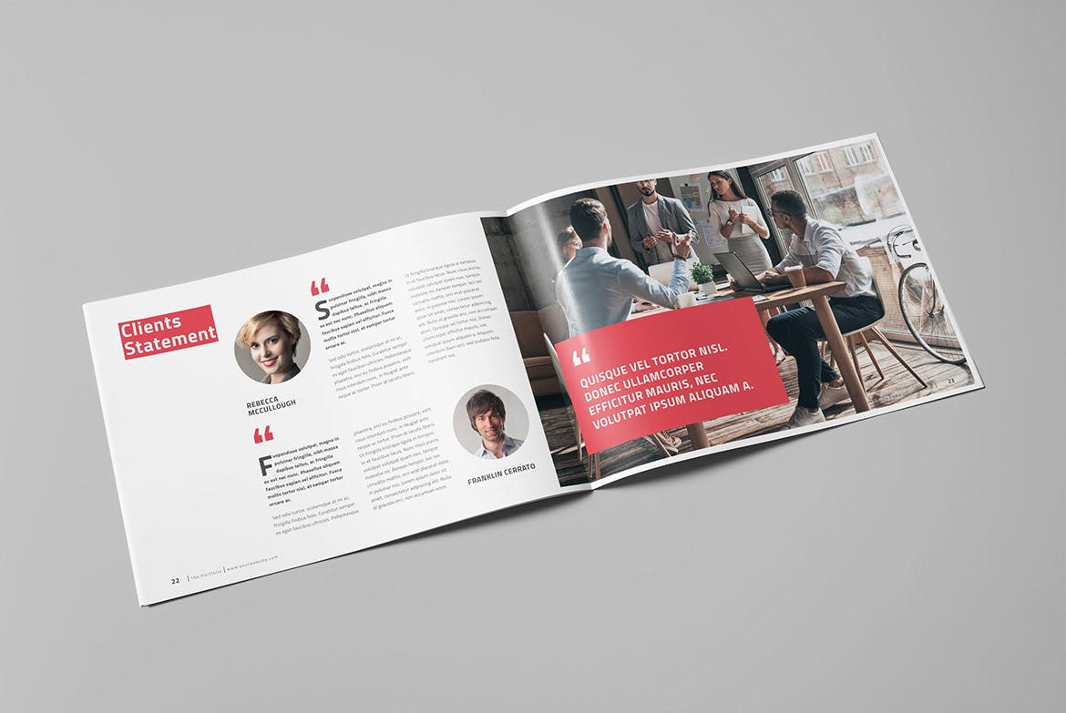 工作室/企业/机构组织适用的宣传画册模板 The Portfolio Landscape插图(9)