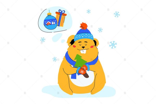 新年主题扁平设计风格矢量插画素材库精选素材 Happy New Year – flat design style illustration