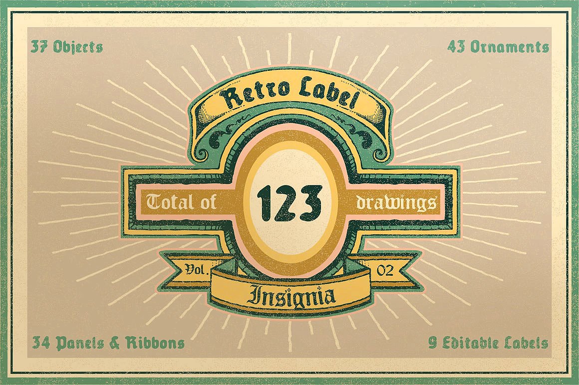 素材库下午茶：高品质的600+复古风格矢量logo标志标签大集合插图(6)