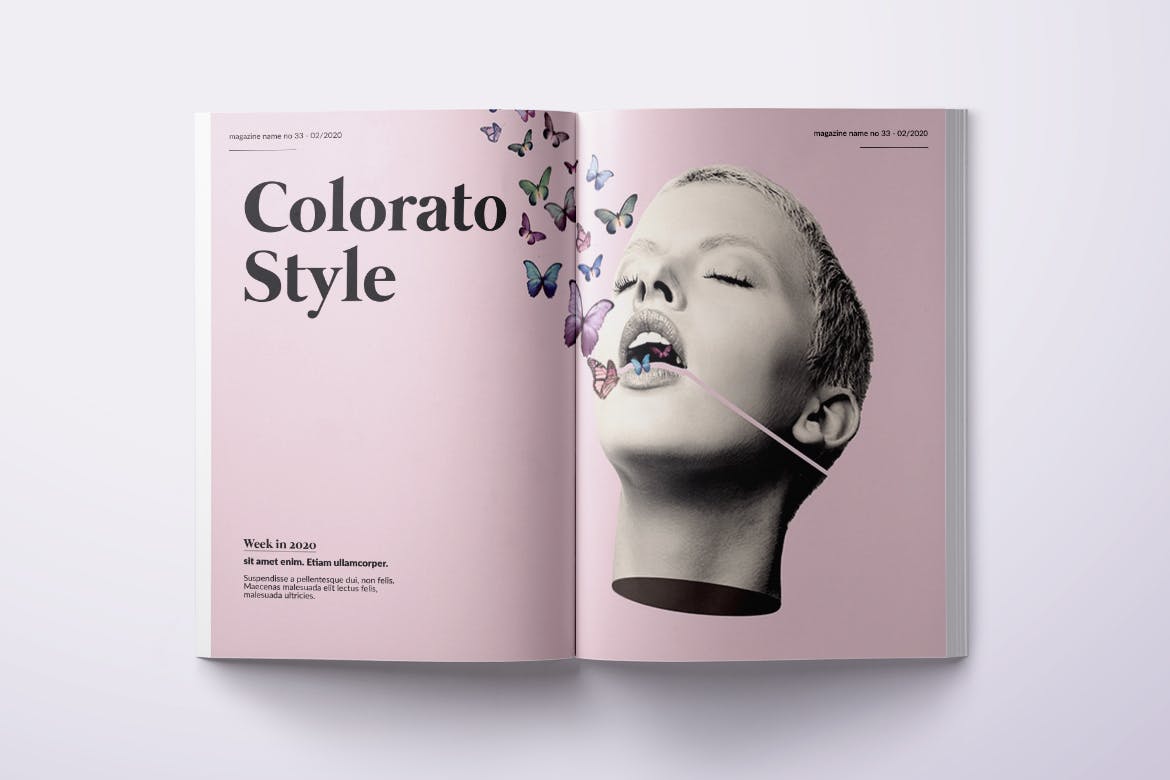 摄影工作室/摄影大师作品集画册设计模板 Photo Magazine Bifold A4 & US Letter – 34 pgs插图(1)