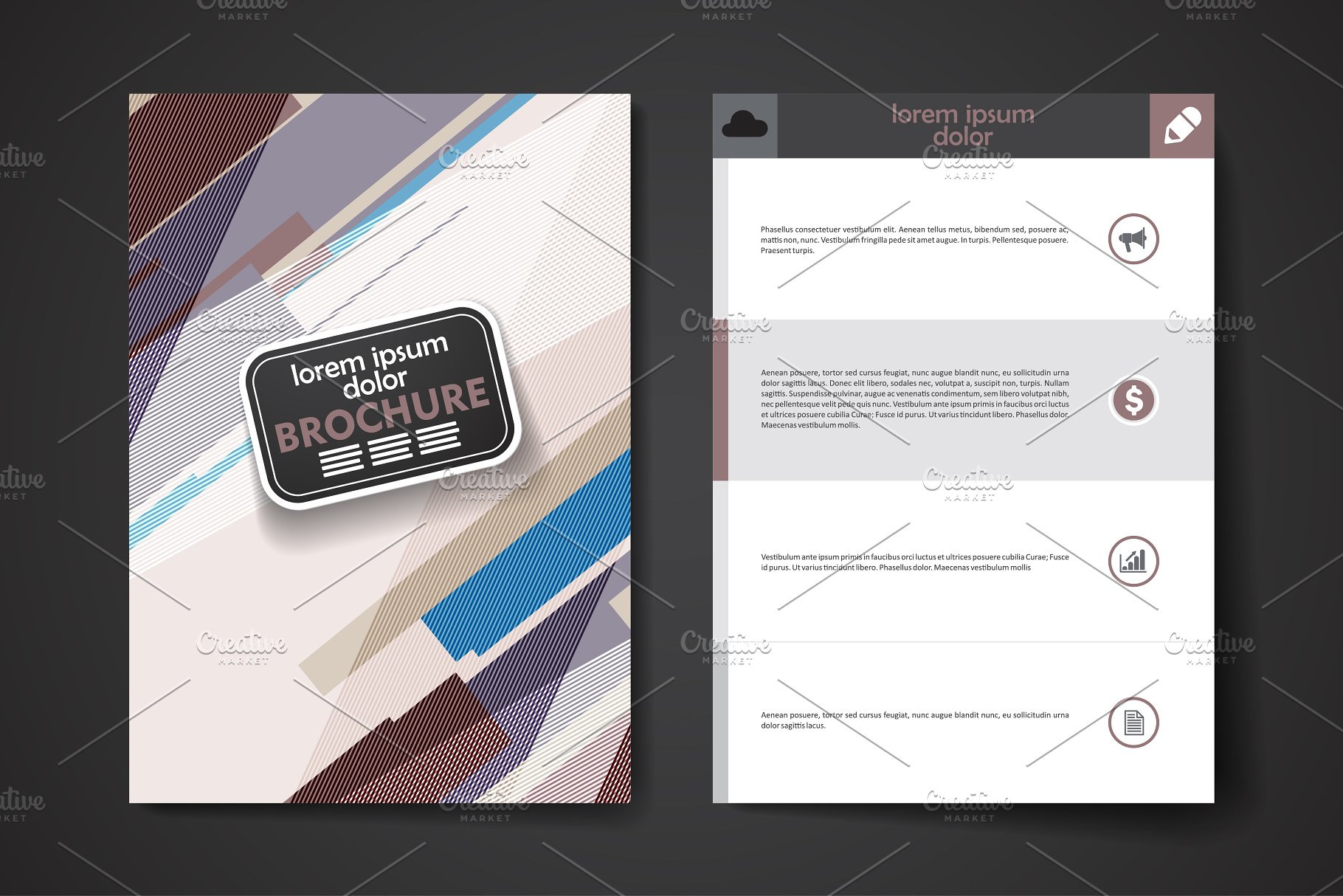 简约小册子模板 Set of Beautiful Brochures插图(1)