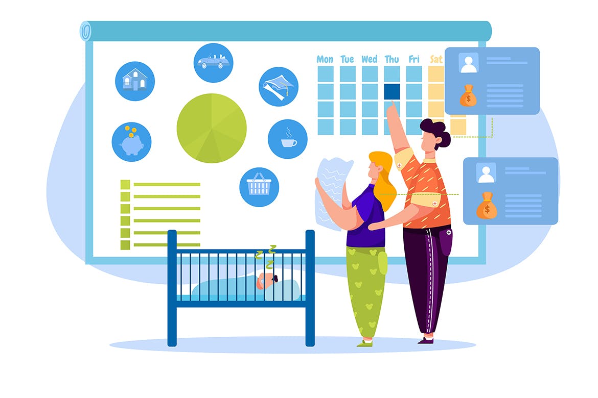 金融财务主题矢量插画设计素材包 Financial Illustrations Pack插图(11)