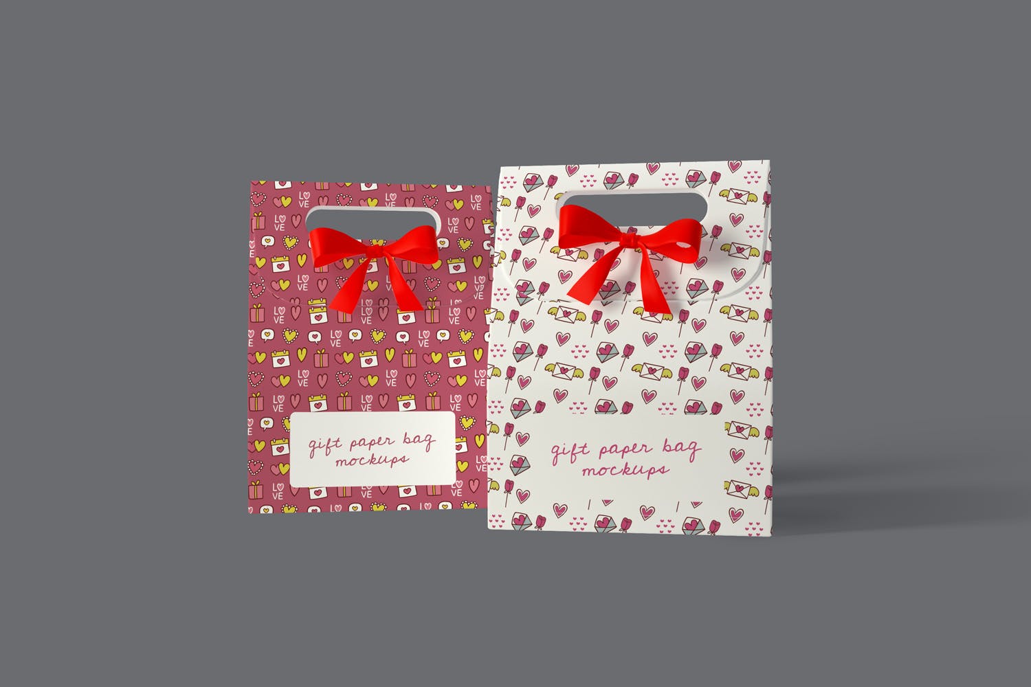 礼品纸袋外观设计图素材库精选模板 Gift Paper Bag Mockups插图(2)