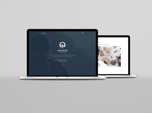 Web设计效果图笔记本电脑屏幕演示样机模板 Laptop Mockup Psd