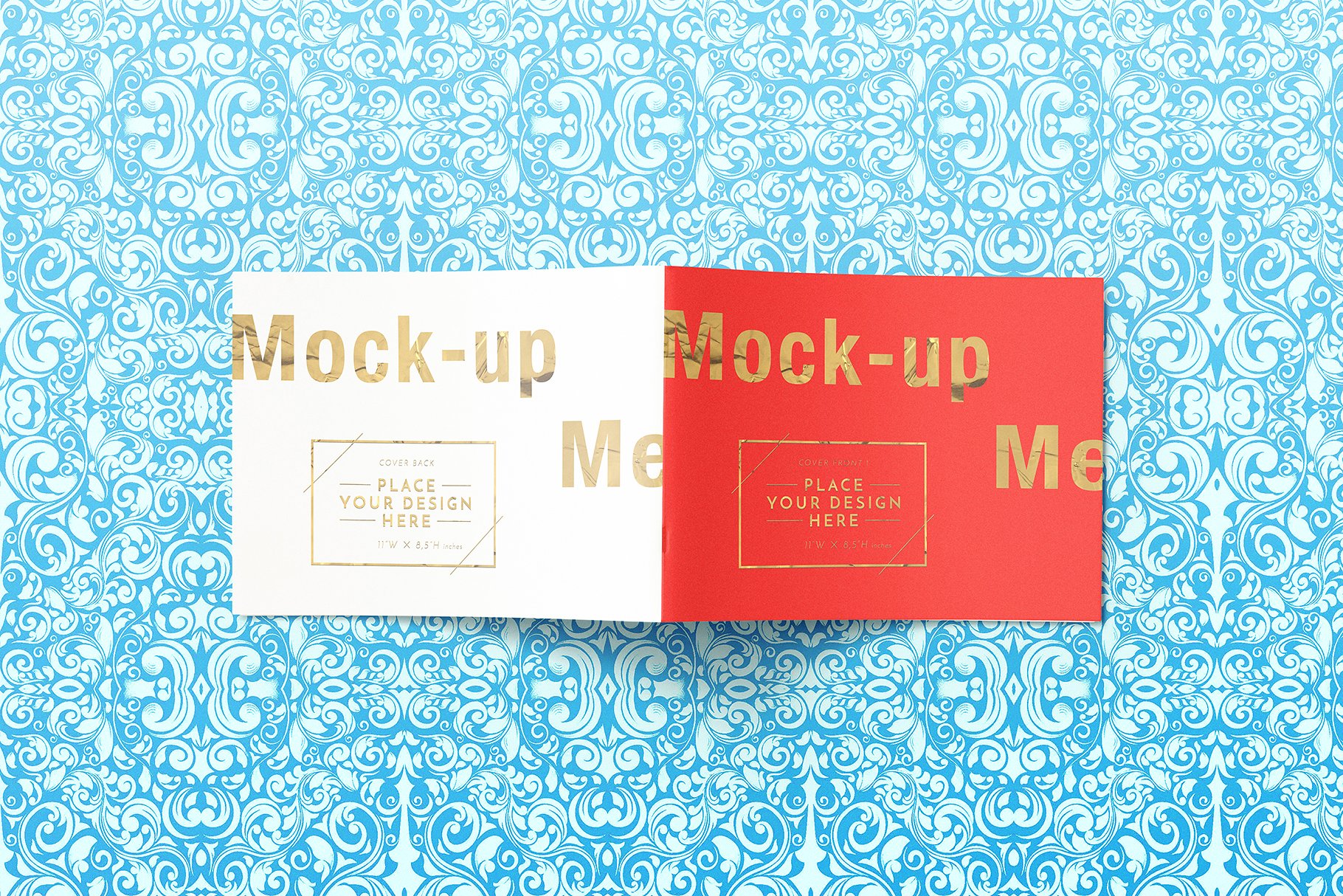 简约小册子样机模板 Landscape Brochure Mockups v.1插图(2)