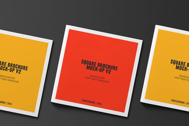 画册目录手册样机模板 Square Brochure / Catalogue Mock-Up插图(5)