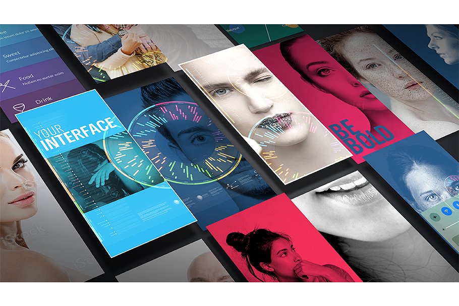 现代独特iPhone X浮动特效 UI设计展示PSD模型Mockups插图(15)