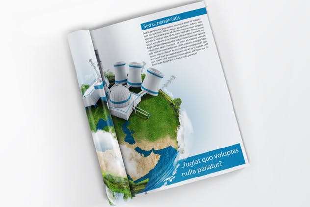 时尚A4杂志宣传册印刷品样机 A4 Magazine Catalog Mock-Up插图(2)