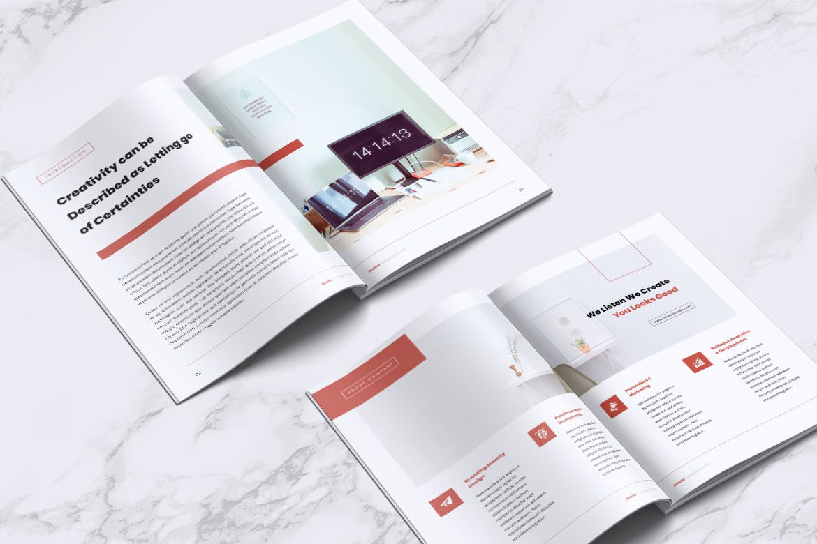 创意代理公司产品手册/企业画册设计模板 ZENETA Creative Agency Company Profile Brochures插图(7)