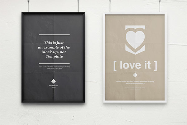 高品质的时尚高端海报宣传单DM样机VI展示模型mockups