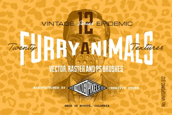 20种毛茸茸的动物皮毛纹理 20 Furry Animal Textures – VES12