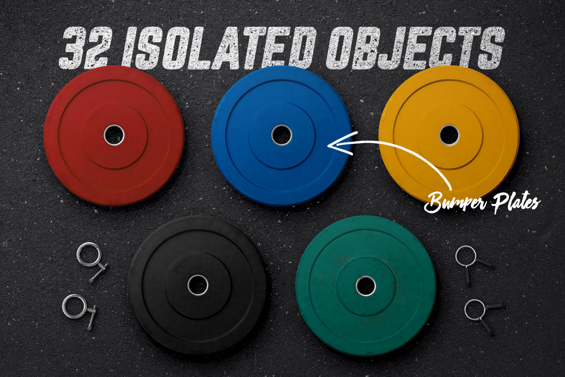 健身预设场景 Mockups 模版 Iron Gym Scene Creator Volume 1插图(1)