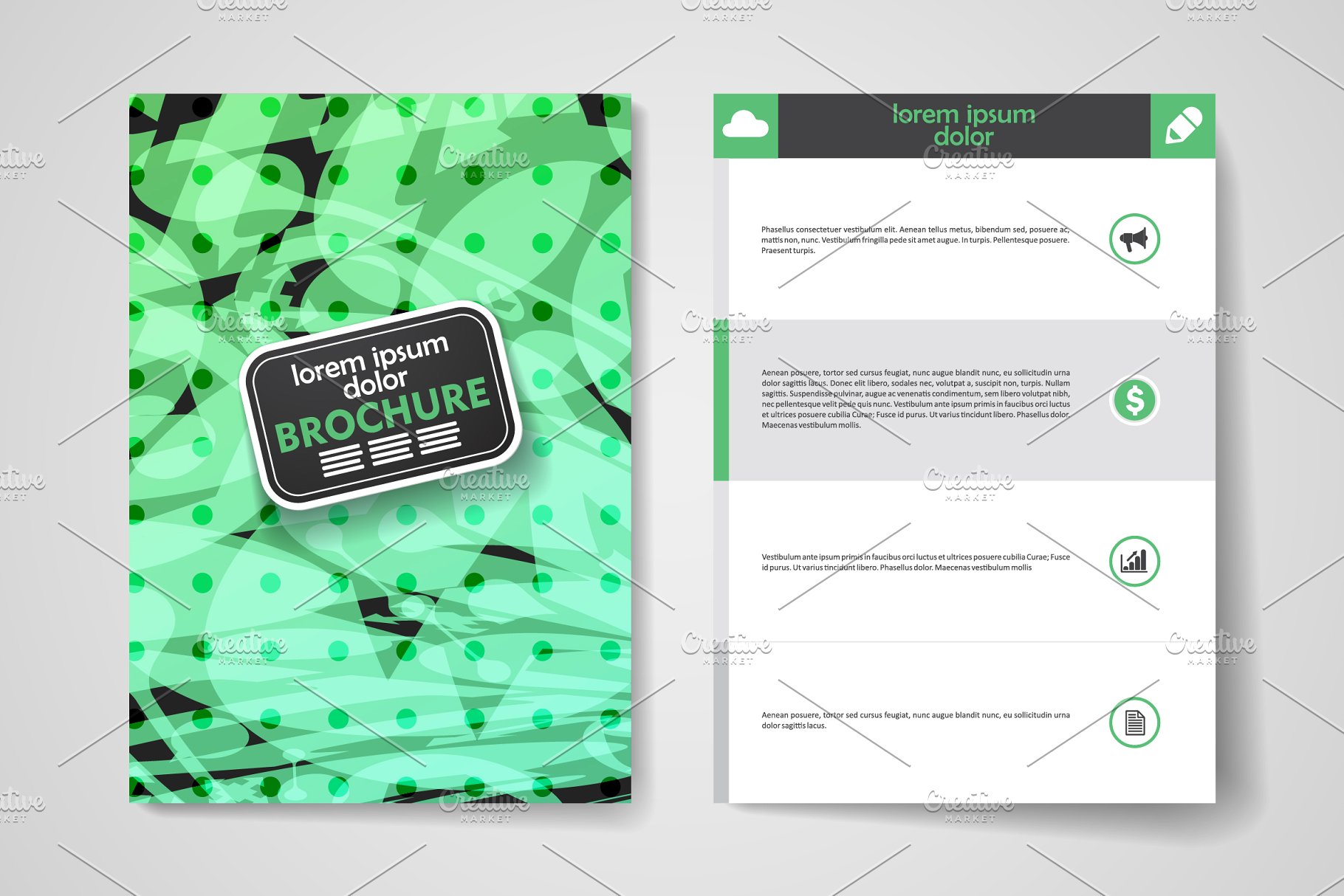 奇幻抽象图案背景画册模板 Abstract brochures插图(5)