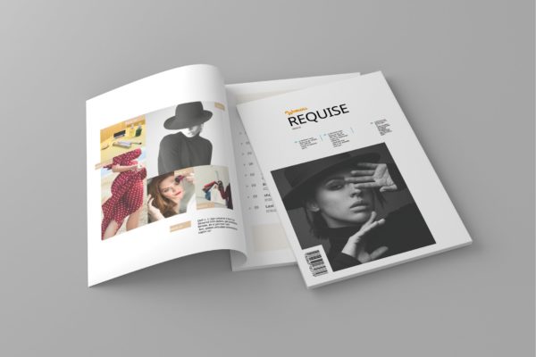 女性时尚主题素材库精选杂志排版设计模板 Requise – Magazine Template