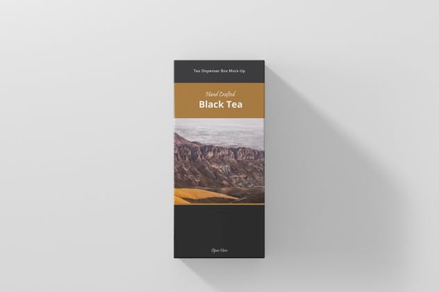 茶包及茶包包装盒设计样机模板 Tea Dispenser Box Mockup插图(8)