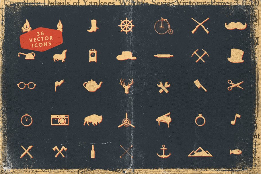 30枚复古复刻风格Logo标志设计模板合集 30 Vintage Logos Bundle插图(3)