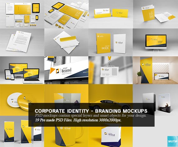 高品质的多用途时尚品牌设计门头设计VI样机展示模型mockups插图(2)