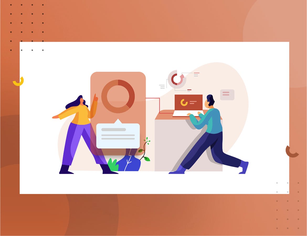 数据集成主题网站设计矢量插画素材 Data integration Illustration for website插图(1)