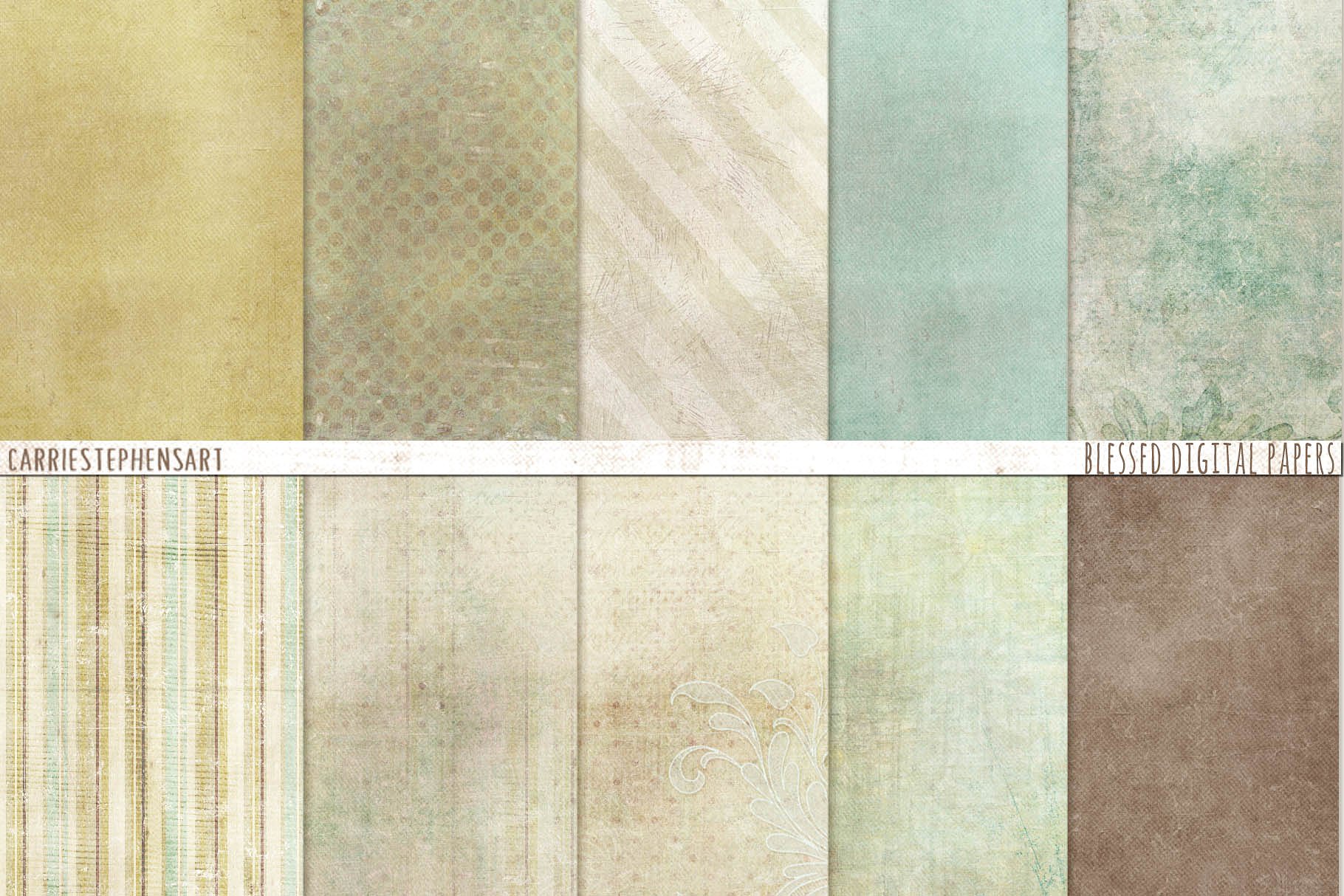 节日祝福主题礼品包装适用纸张纹理 Blessed Digital Paper – Elegant插图(3)