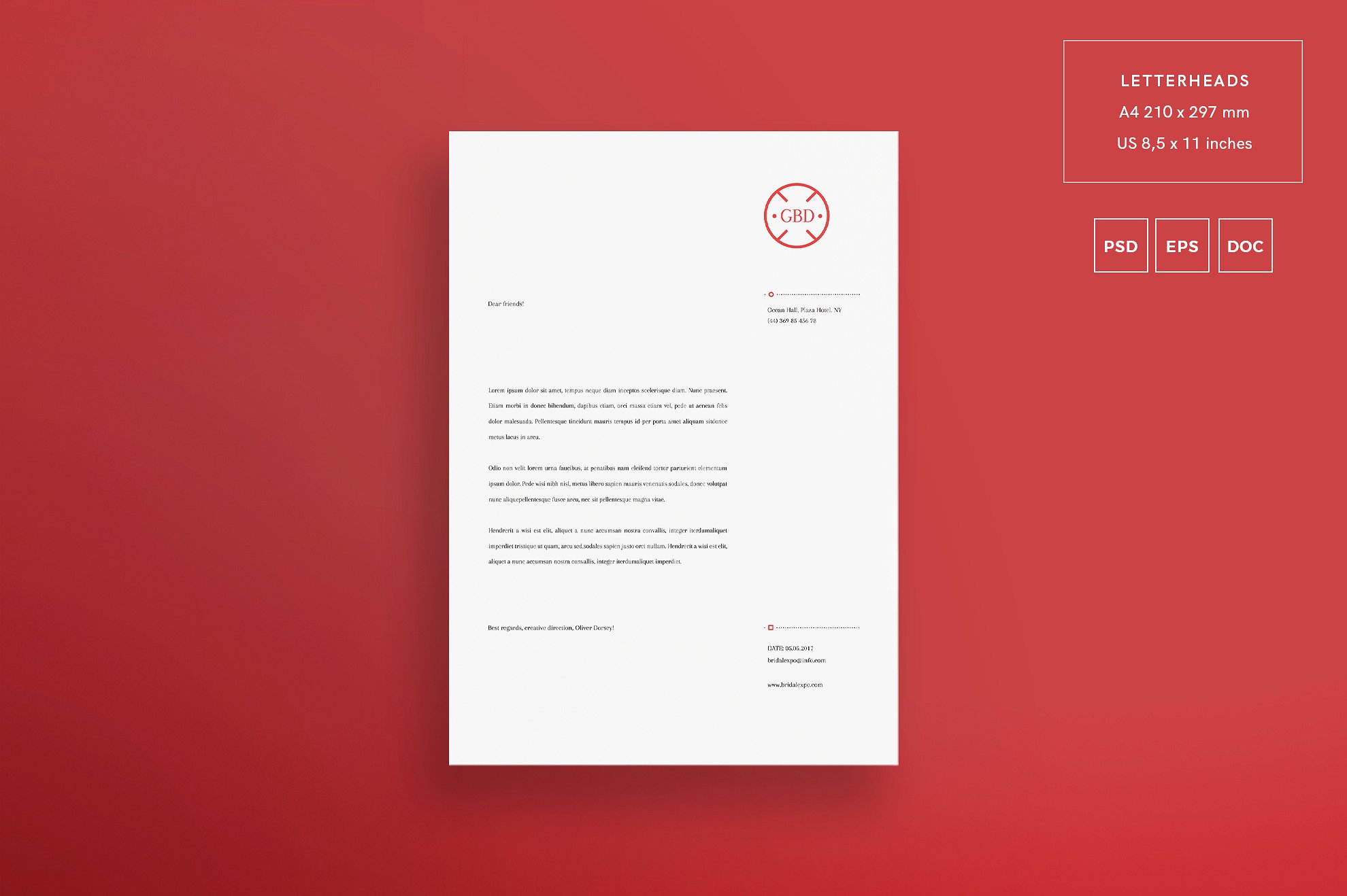 高端红色 VI 设计素材集 Mega Bundle | Bridal Expo (社交+文档+名片+传单+海报模板 )插图(9)