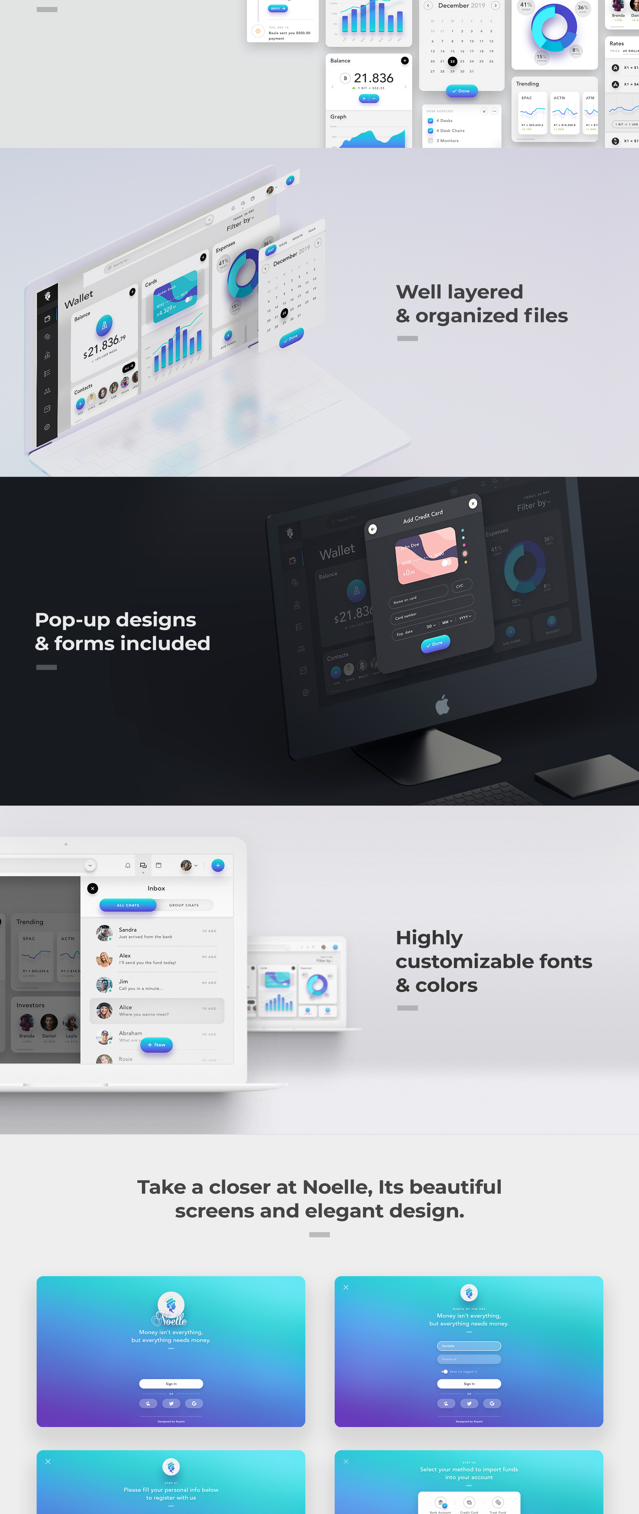 素材库下午茶:Web钱包和加密货币仪表板应用UI套件插图(1)