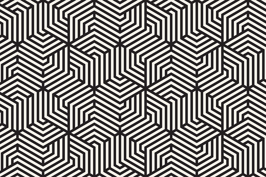 几何图案无缝纹理 Geometric Seamless Patterns Set 15插图(1)