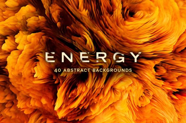 创意抽象纹理系列：40款魅力四射抽象纹理&amp;PS笔刷 Energy, Vol. 1