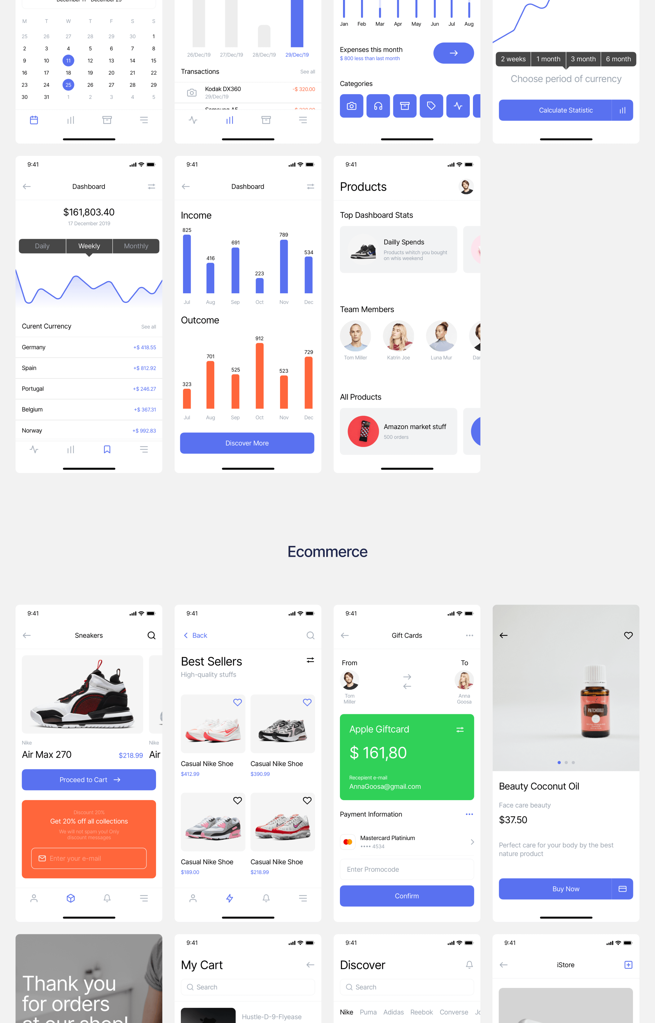 素材库下午茶:现代多用途的iOS应用程序App 设计素材库精选套件插图(9)