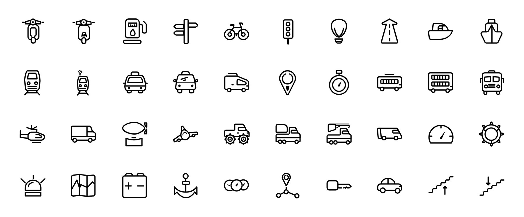 40 Transport Icons