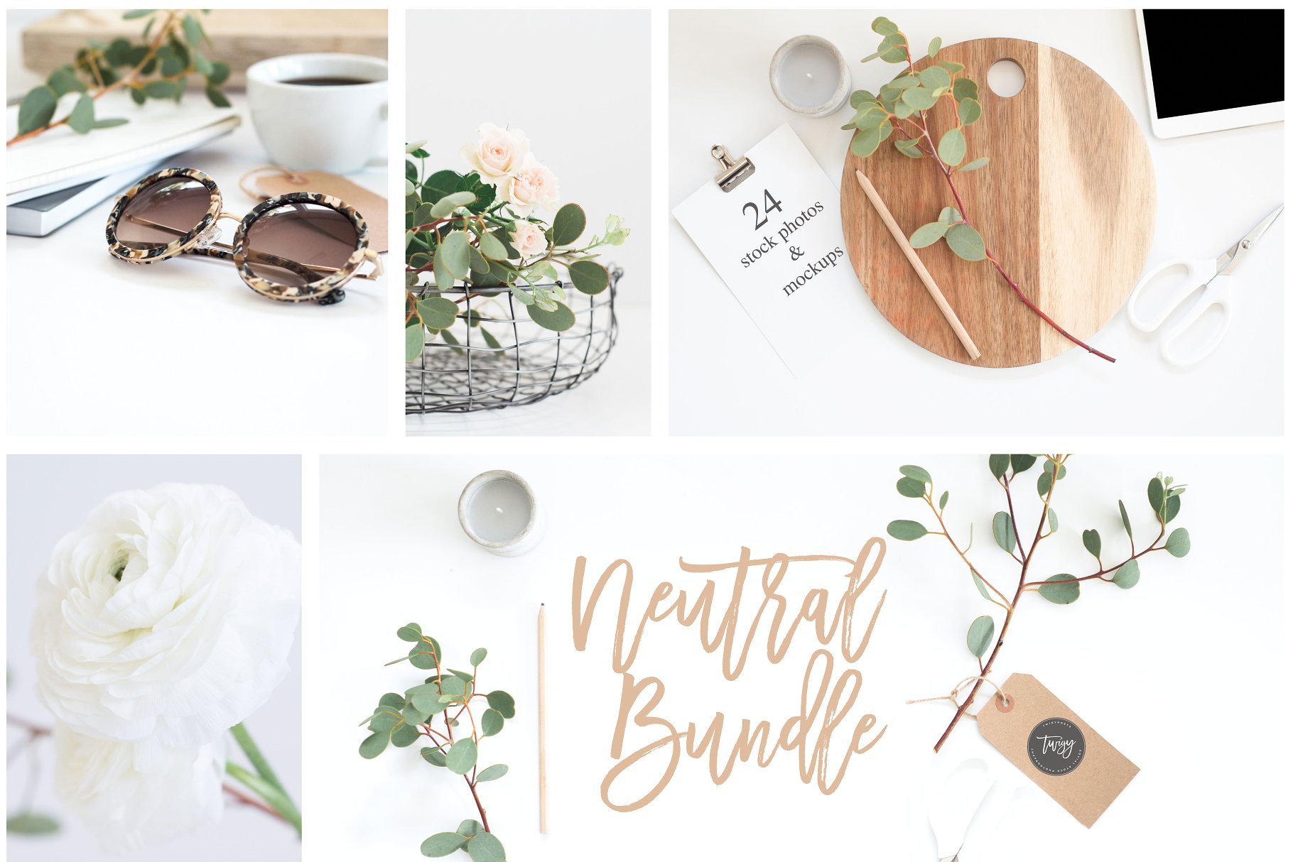 24款小资情调场景样机 24 Neutral Stock Photos & Mockups插图