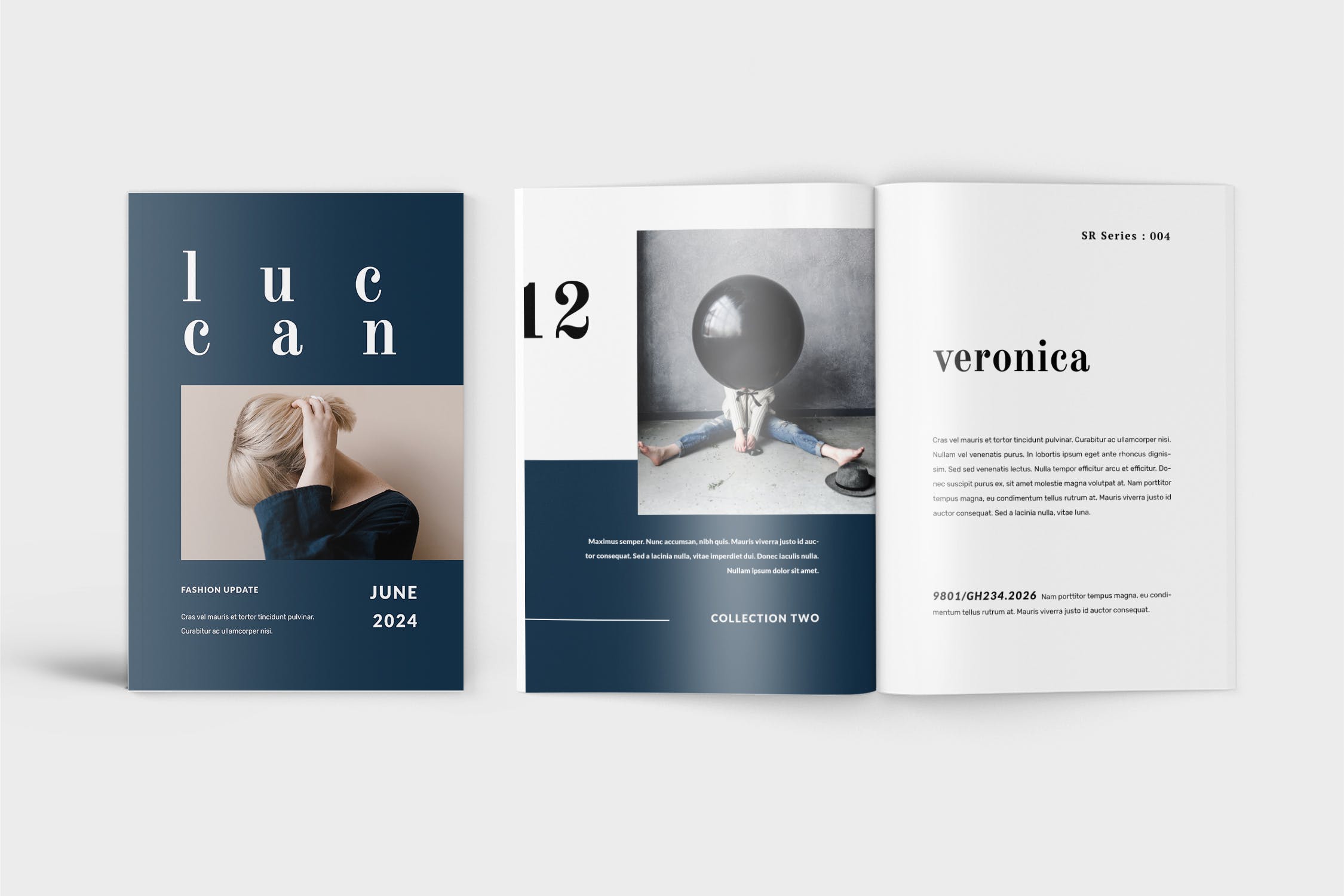 高端女性服装品牌产品素材库精选目录设计模板 Luccan Fashion Lookbook Catalogue插图