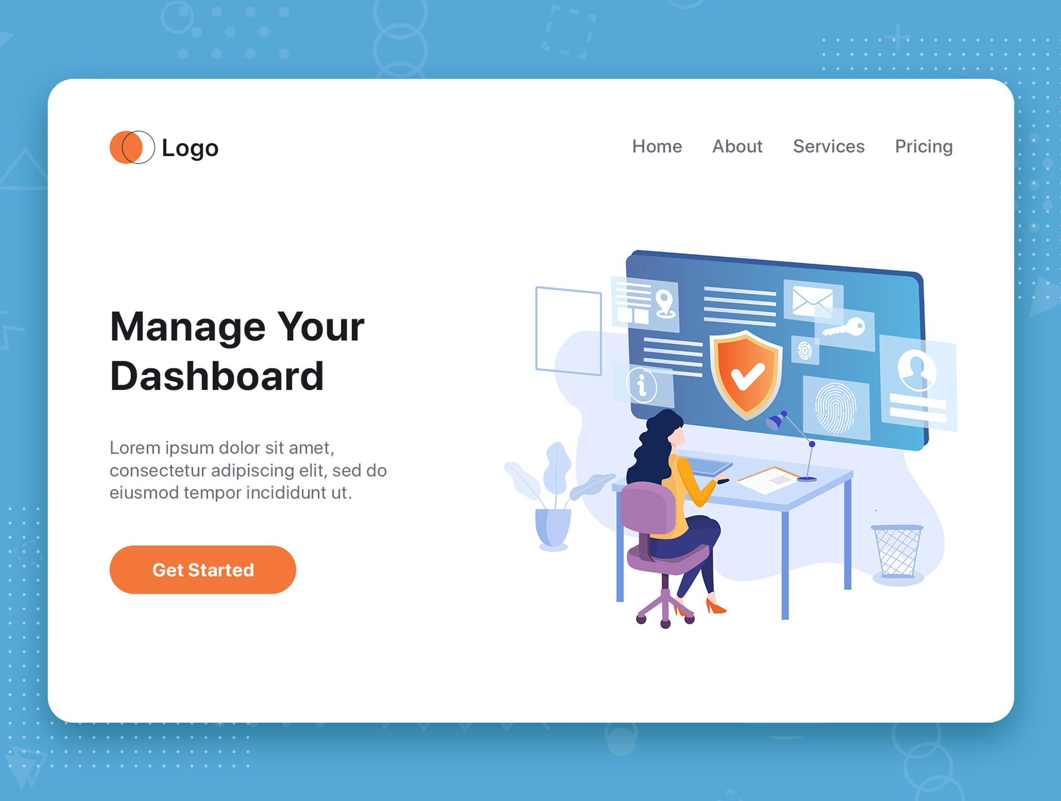 素材库下午茶：生活&工作场景着陆页网站设计矢量插画素材插图(9)